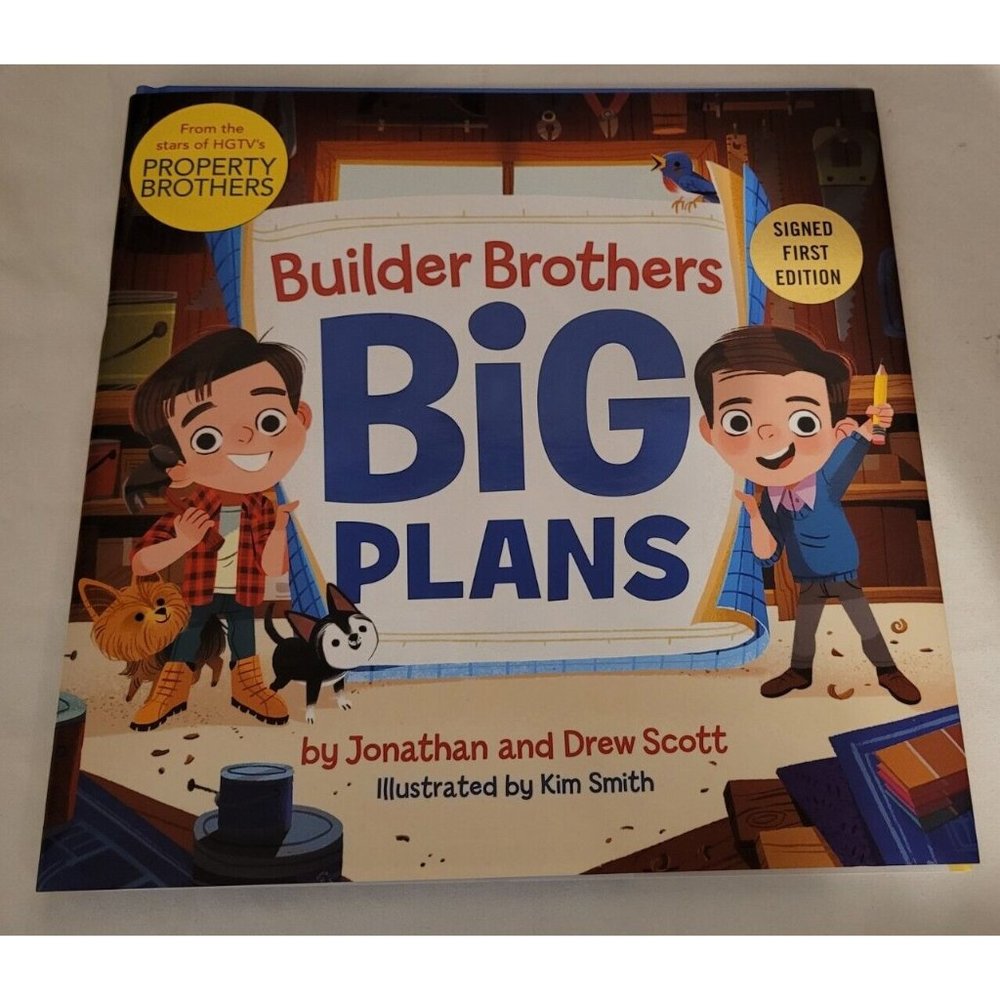 HGTV Book Builder Brothers Big Plans Signed Copy Jonathan, Drew Scott, Smith B-5